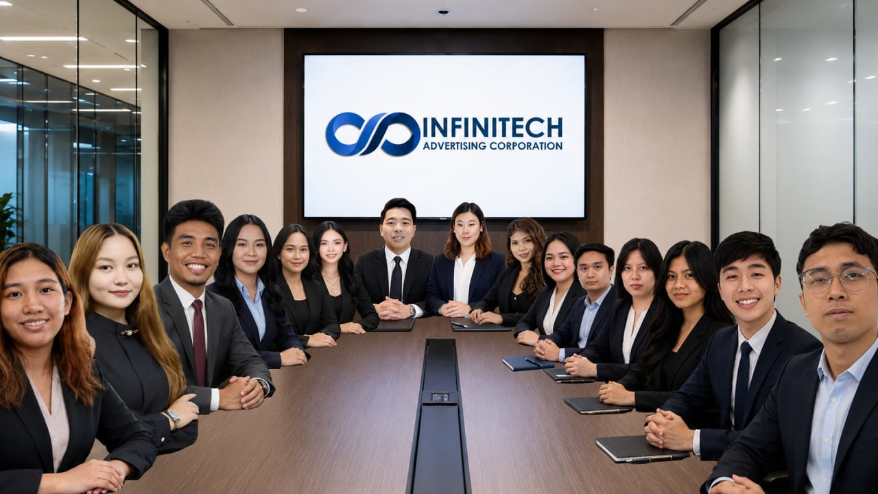 The Infinitech Advertising Corporation team in a meeting room